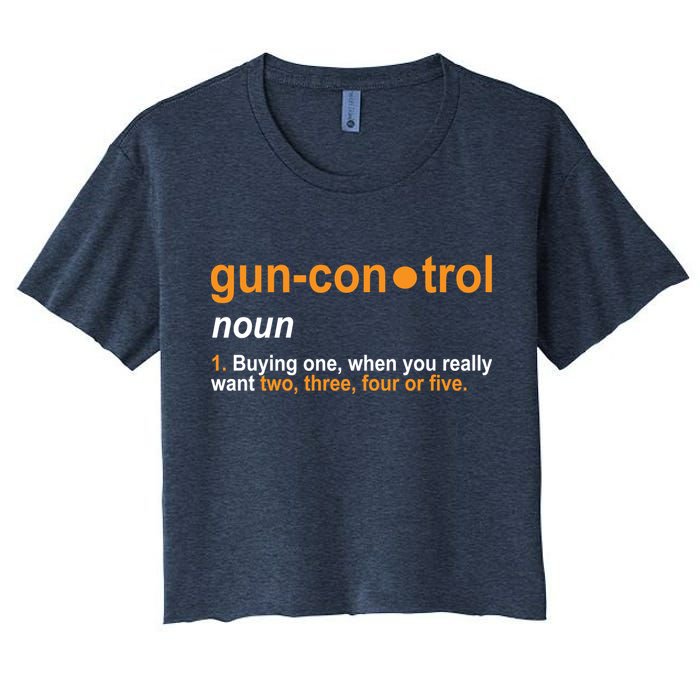 Funny Gun Control Definition Crop Top