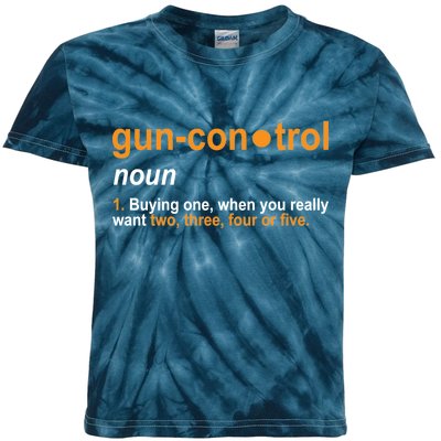 Funny Gun Control Definition Kids Tie-Dye T-Shirt