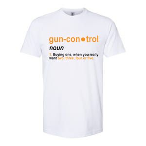 Funny Gun Control Definition Softstyle CVC T-Shirt