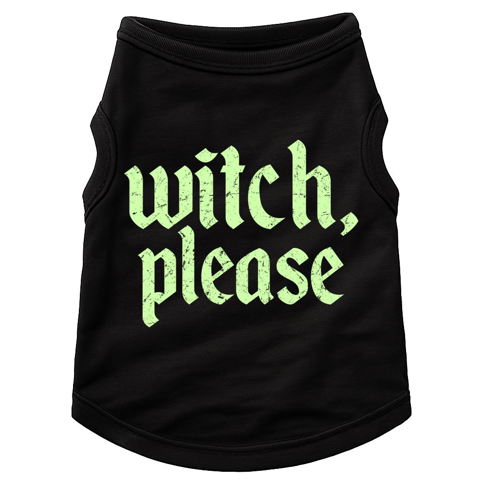 Funny Halloween Distressed Witch Please  Doggie Tank
