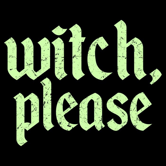 Funny Halloween Distressed Witch Please  7-Panel Snapback Hat