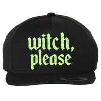 Funny Halloween Distressed Witch Please  Wool Snapback Cap