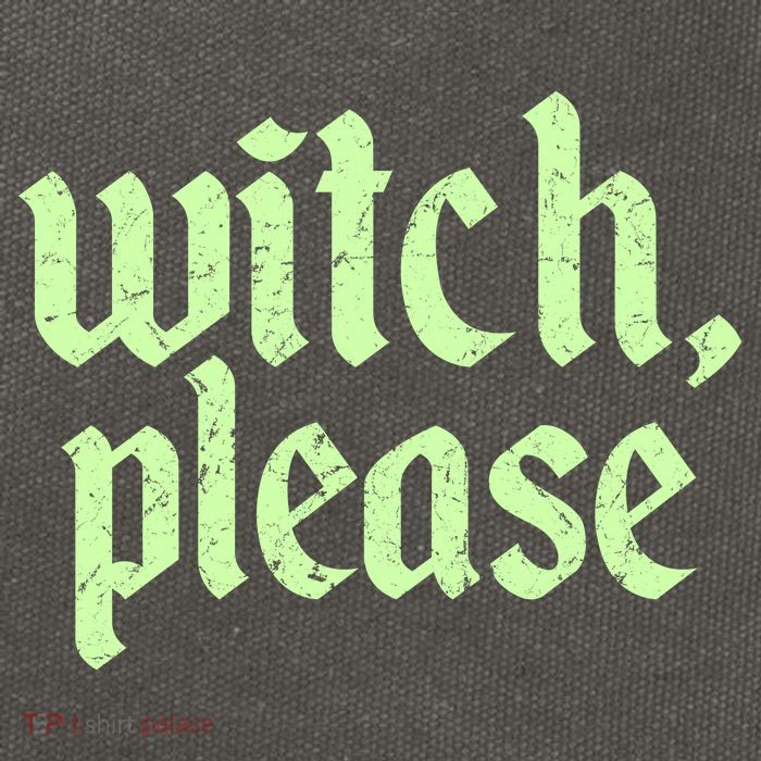 Funny Halloween Distressed Witch Please  Cotton Canvas Backpack