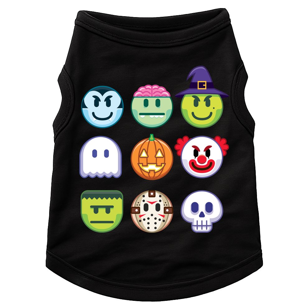 Funny Halloween Emoji's Doggie Tank