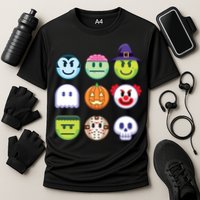Funny Halloween Emoji's Cooling Performance Crew T-Shirt