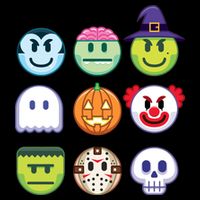 Funny Halloween Emoji's Cooling Performance Crew T-Shirt