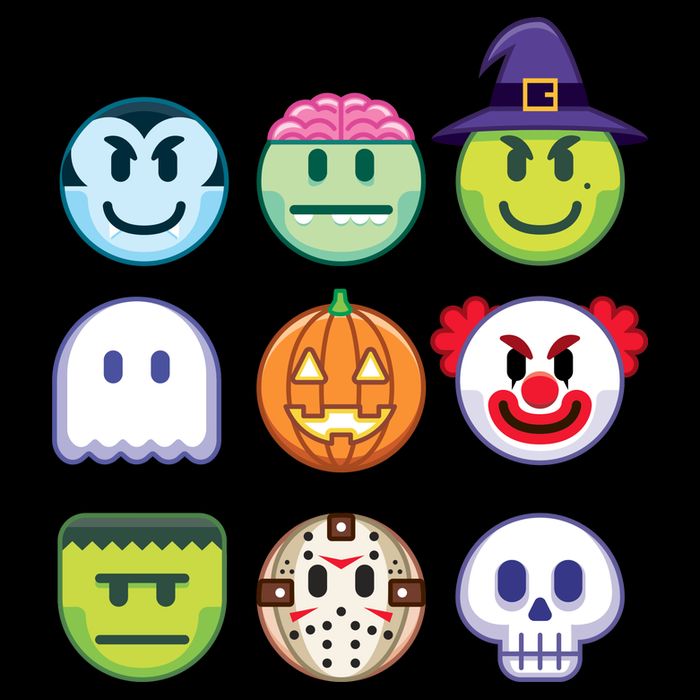 Funny Halloween Emoji's Cooling Performance Crew T-Shirt