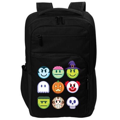 Funny Halloween Emoji's Impact Tech Backpack