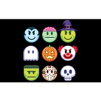 Funny Halloween Emoji's Bumper Sticker