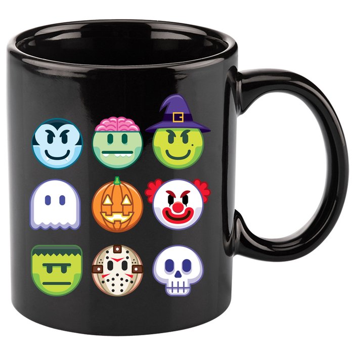 Funny Halloween Emoji's 11oz C Handle Ceramic Mug