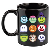 Funny Halloween Emoji's 11oz C Handle Ceramic Mug