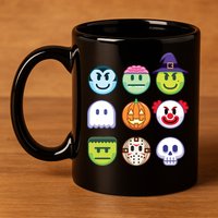 Funny Halloween Emoji's 11oz C Handle Ceramic Mug