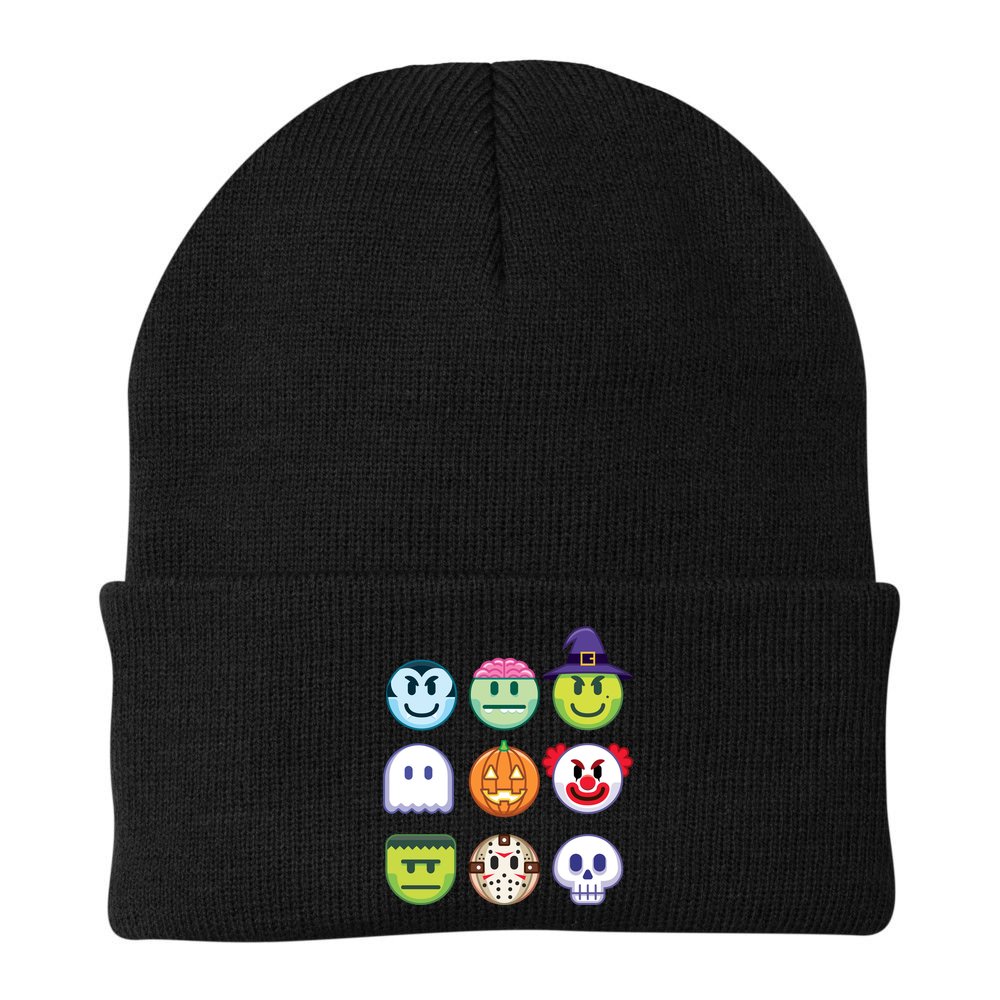 Funny Halloween Emoji's Beanie
