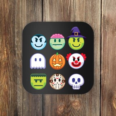 Funny Halloween Emoji's Coaster