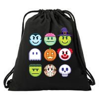 Funny Halloween Emoji's Drawstring Bag