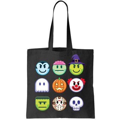 Funny Halloween Emoji's Tote Bag