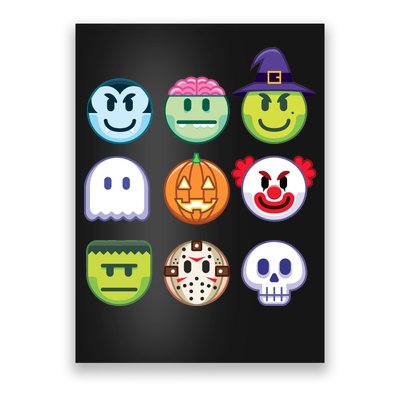 Funny Halloween Emoji's Poster