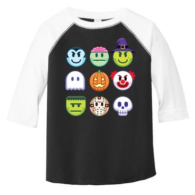 Funny Halloween Emoji's Toddler Fine Jersey T-Shirt