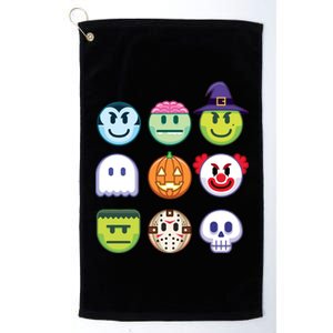 Funny Halloween Emoji's Platinum Collection Golf Towel