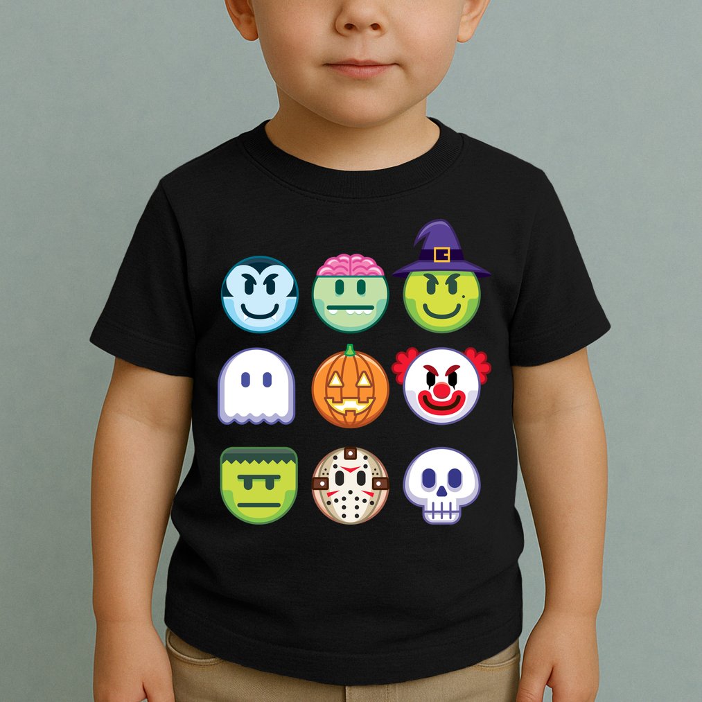 Funny Halloween Emoji's Toddler T-Shirt