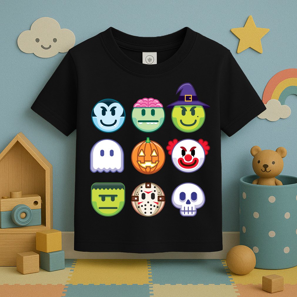 Funny Halloween Emoji's Toddler T-Shirt