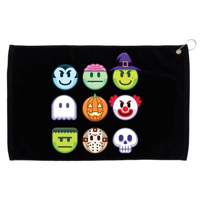 Funny Halloween Emoji's Grommeted Golf Towel