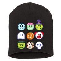 Funny Halloween Emoji's Short Acrylic Beanie