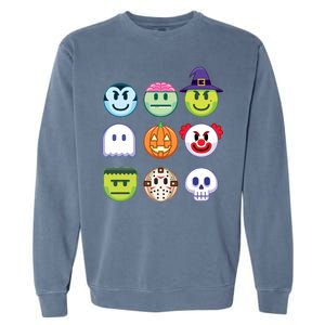 Funny Halloween Emoji's Garment-Dyed Sweatshirt