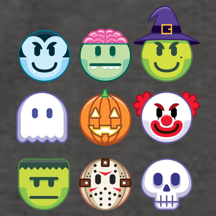 Funny Halloween Emoji's Vector Backpack