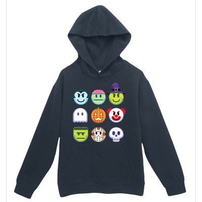 Funny Halloween Emoji's Urban Pullover Hoodie