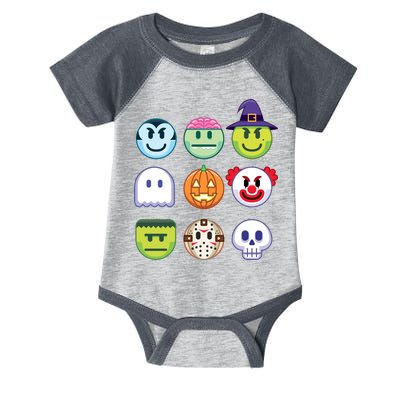 Funny Halloween Emoji's Infant Baby Jersey Bodysuit