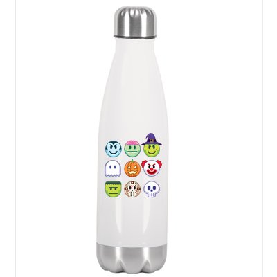 Funny Halloween Emoji's Stainless Steel Insulated Water Bottle