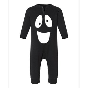 Funny Halloween Ghost Face Infant Fleece One Piece