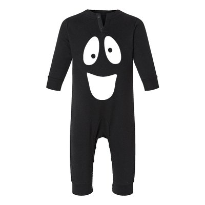 Funny Halloween Ghost Face Infant Fleece One Piece