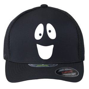 Funny Halloween Ghost Face Flexfit Unipanel Trucker Cap