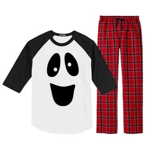 Funny Halloween Ghost Face Raglan Sleeve Pajama Set