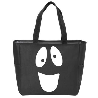 Funny Halloween Ghost Face Zip Tote Bag