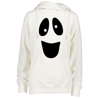 Funny Halloween Ghost Face Womens Funnel Neck Pullover Hood