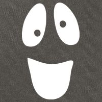 Funny Halloween Ghost Face Cotton Canvas Backpack