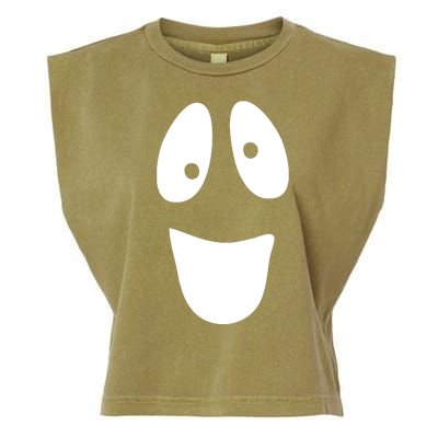 Funny Halloween Ghost Face Garment-Dyed Women's Muscle Tee