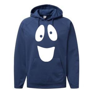 Funny Halloween Ghost Face Performance Fleece Hoodie