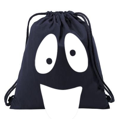 Funny Halloween Ghost Face Drawstring Bag