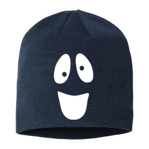 Funny Halloween Ghost Face Sustainable Beanie