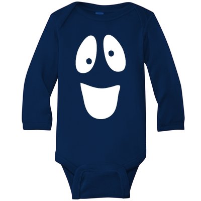 Funny Halloween Ghost Face Baby Long Sleeve Bodysuit