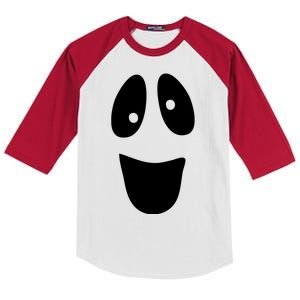 Funny Halloween Ghost Face Kids Colorblock Raglan Jersey