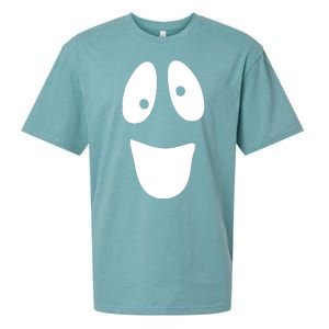 Funny Halloween Ghost Face Sueded Cloud Jersey T-Shirt