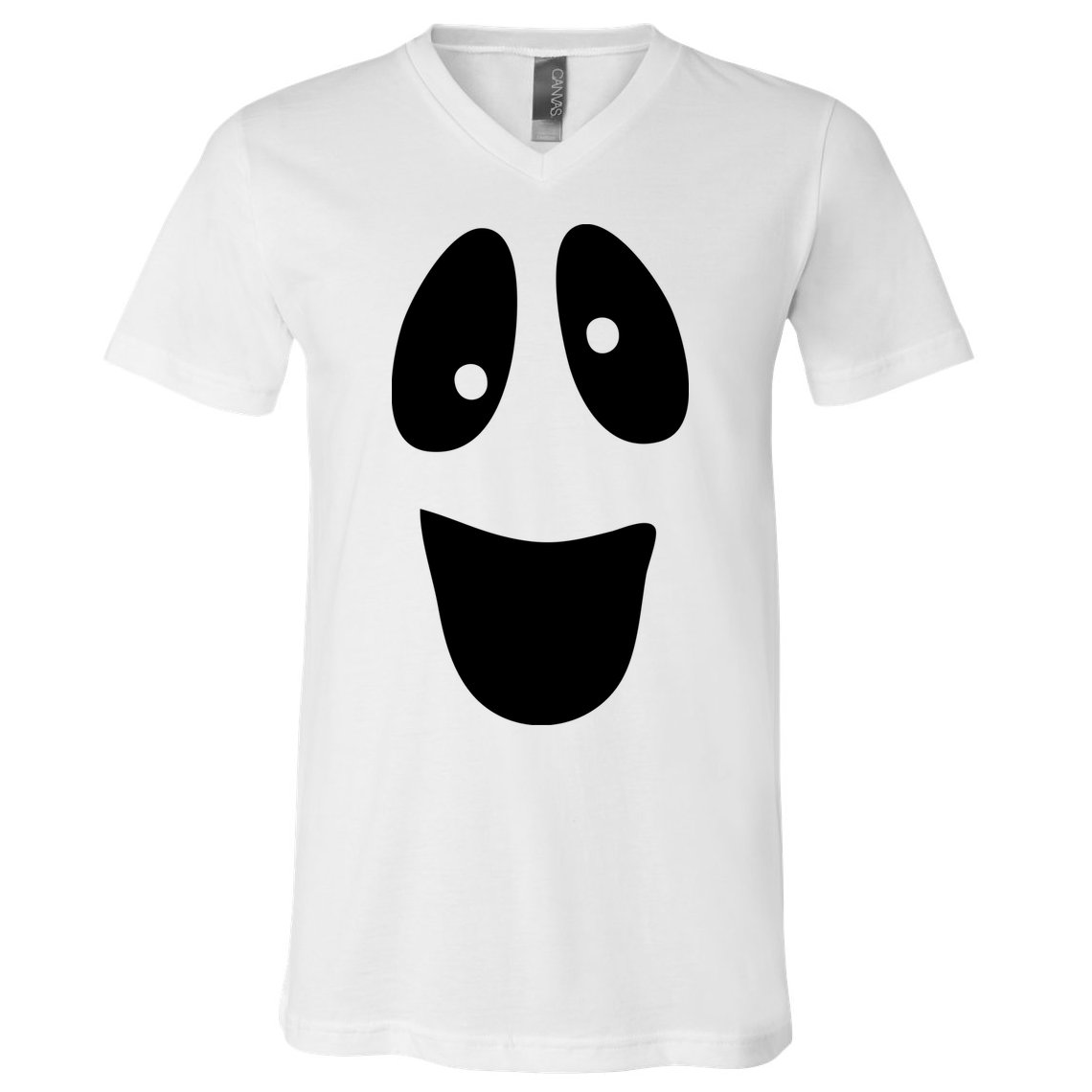 Funny Halloween Ghost Face V-Neck T-Shirt