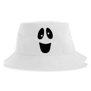 Funny Halloween Ghost Face Sustainable Bucket Hat