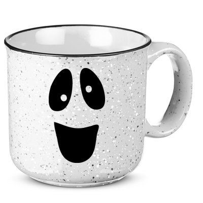 Funny Halloween Ghost Face 15oz Campfire Ceramic Mug