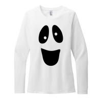 Funny Halloween Ghost Face Womens CVC Long Sleeve Shirt